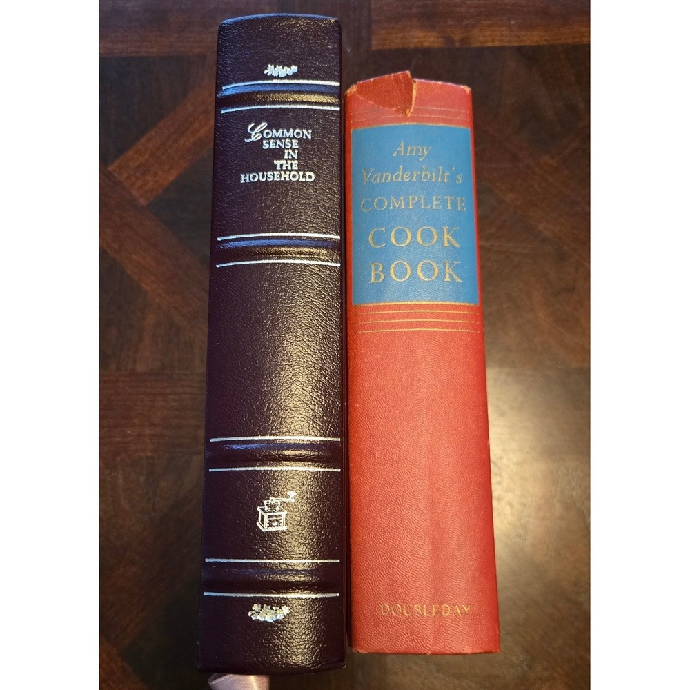 Vintage Cookbook Lot Amy Vanderbilt Andrew Warhol Common Sense in the Household